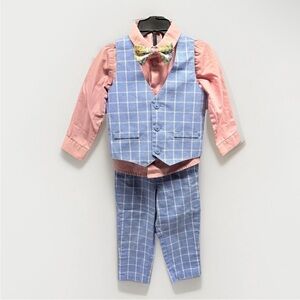 Toddler Boys 2T  Suit Shirt Vest Pants Tie